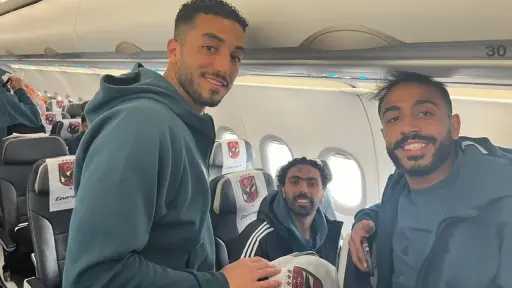 استعدادا لمباراة صن داونز بعثة...