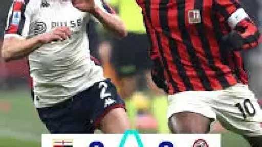 مباراة ميلان وجنوي في الدوري...